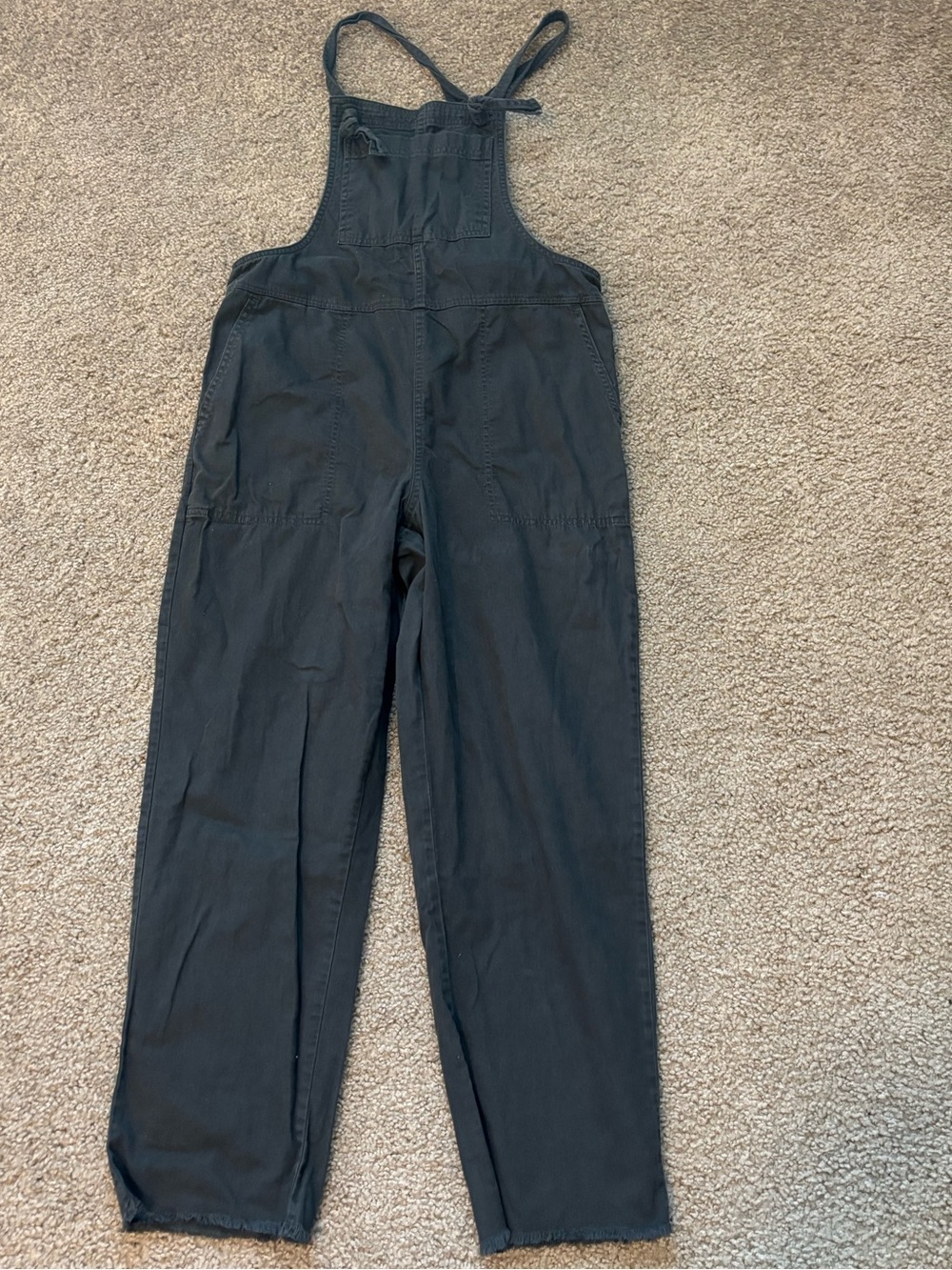 aerie Dark Gray Overalls Jumpsuit